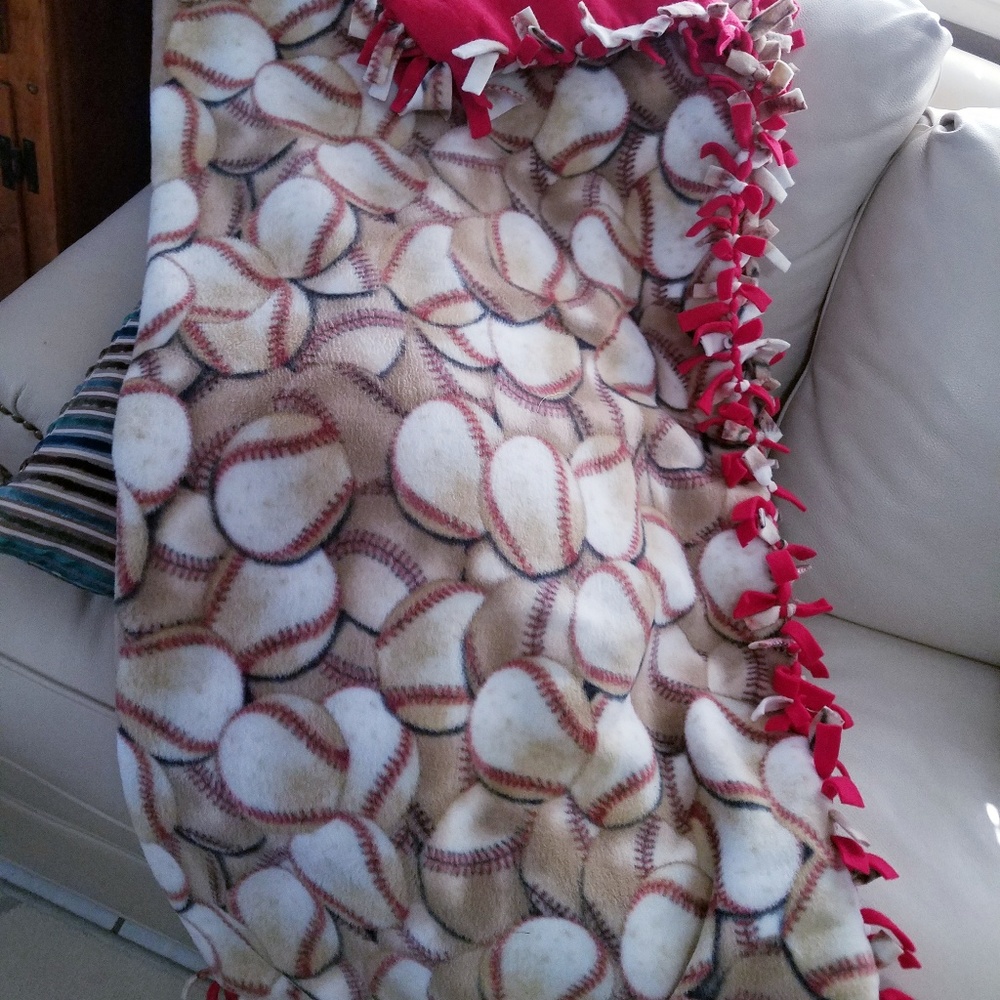 Baseball fleece throw blanket - Picture 3 of 7
